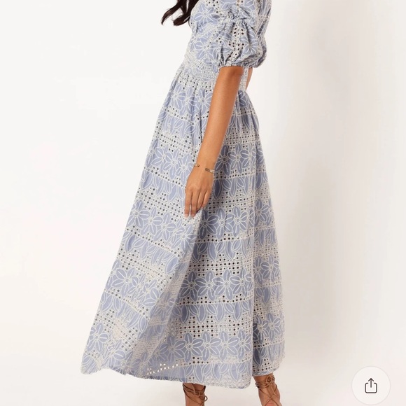 Petal & Pup Lavender Lace Midi Dress - Picture 3 of 5